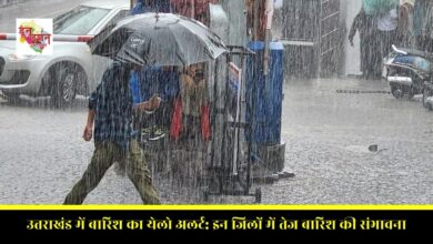 Yellow alert of rain in Uttarakhand: Possibility of heavy rain in these districts