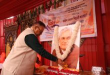 Cabinet Minister Ganesh Joshi paid tribute to former Prime Minister, Bharat Ratna late Atal Bihari Vajpayee by celebrating his birth anniversary as Good Governance Day.