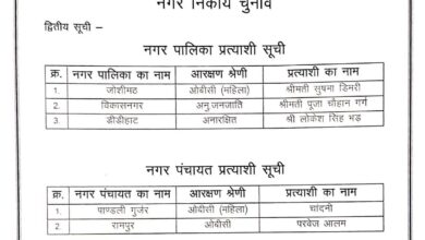 Dehradun. BJP has released the second list of Municipality and Nagar Panchayat candidates.