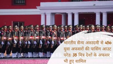 Passing out parade of 456 young officers from the Indian Military Academy Officers from 35 friendly countries also participated