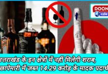 Liquor will not be available in these areas of Uttarakhand, drugs worth Rs 14.29 crore seized in raids