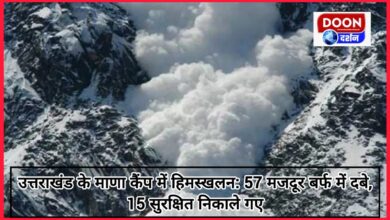 Avalanche in Mana camp of Uttarakhand 57 workers buried in snow, 15 rescued safely