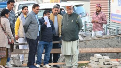 Cabinet Minister Ganesh Joshi inspected the construction work of Camel Back Road and gave instructions to complete the work soon.