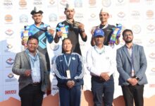 Sports Minister Rekha Arya watched the final of the cycling competition of the 38th National Games, honored the winners.