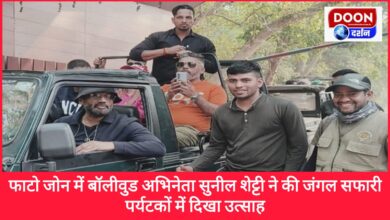 Bollywood actor Sunil Shetty did a jungle safari in Photo Zone, tourists showed enthusiasm