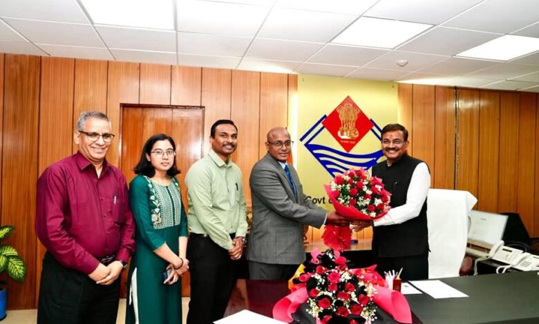 Chief Electoral Officer Dr. B.V.R.C. Purushottam made a courtesy visit to the newly appointed Chief Secretary Anand Bardhan