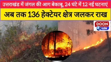 Forest fire out of control in Uttarakhand, 12 new incidents in 24 hours, 136 hectares of area burnt to ashes so far