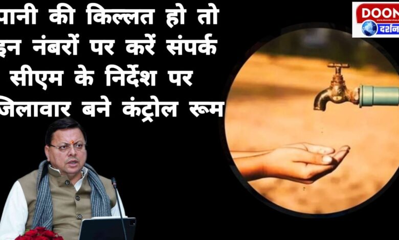 If there is water shortage, contact these numbers, district-wise control rooms set up on CM's instructions