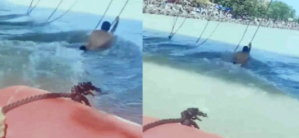 A traveler from Jammu and Kashmir was swept away in the Ganges on Nirjala Ekadashi, rescue team saved his life