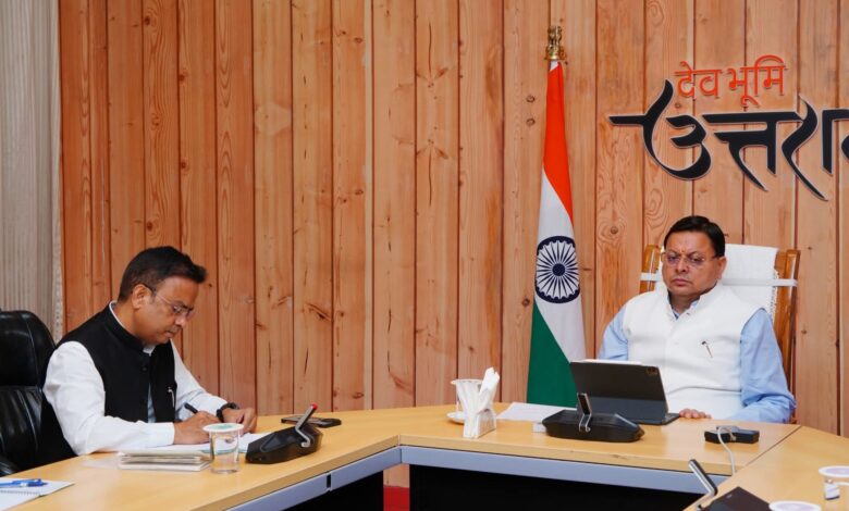 Preparation for developed Uttarakhand CM Dhami held a virtual meeting with DM, gave many important instructions