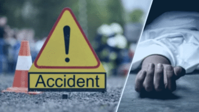 Vikasnagar Tragic accident at Labor Chowk, unknown vehicle ran over scooter; three youths died