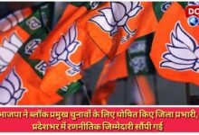 BJP announced district in-charges for block pramukh elections, strategic responsibilities were assigned across the state