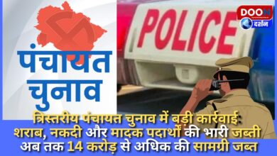 Big action in three-tier Panchayat elections Huge seizure of liquor, cash and drugs, material worth more than Rs 14 crore seized so far