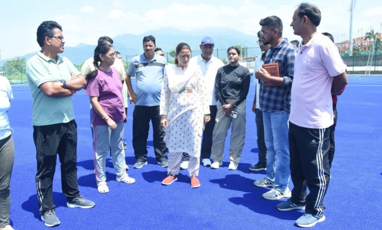Haldwani will get Astro Turf Hockey Stadium in August, Sports Minister Rekha Arya inspected the construction work
