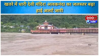 Dhari Devi temple in danger! Alaknanda's water level rises, high alert issued