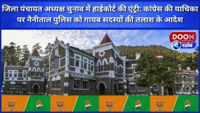 High Court's entry in District Panchayat President election On Congress' petition, Nainital Police ordered to search for missing members