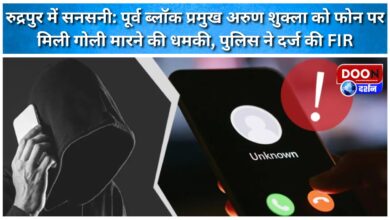 Sensation in Rudrapur Former block chief Arun Shukla received a threat of shooting on phone, police registered FIR