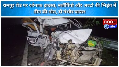 Tragic accident on Rampur Road, three killed, two seriously injured in collision between Scorpio and Alto