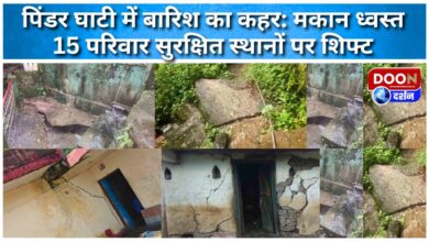 Rain wreaks havoc in Pindar Valley Houses destroyed, 15 families shifted to safer places