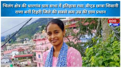 History created in Dhargaon Gram Sabha of Bhilang area B.Ed student Shivani Rana became the youngest village head of Tehri district.