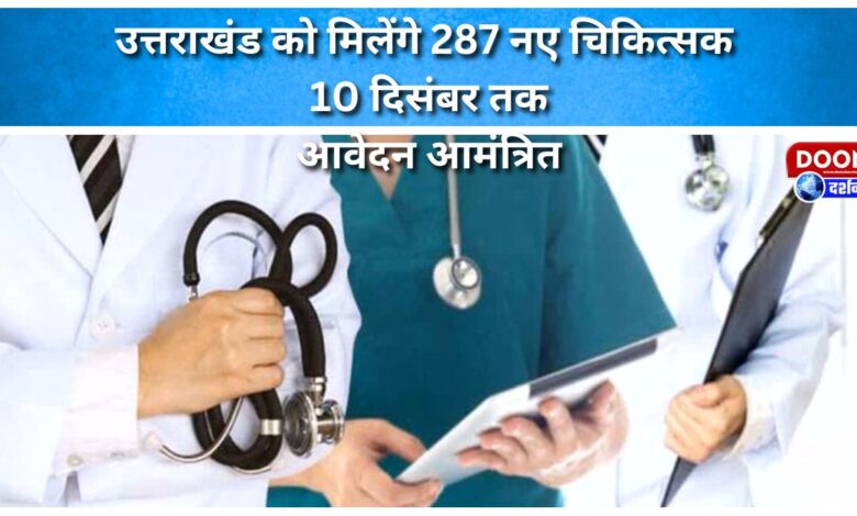 Uttarakhand to get 287 new doctors, applications invited till December 10