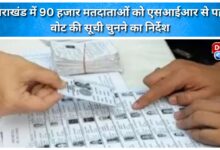 90,000 voters in Uttarakhand have been directed to select their voting list before the SIR.