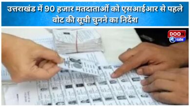 90,000 voters in Uttarakhand have been directed to select their voting list before the SIR.