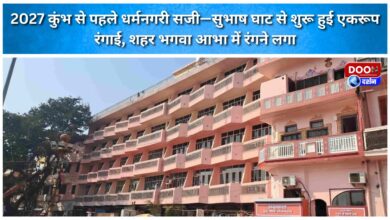 The holy city is decked out ahead of the 2027 Kumbh Mela – uniform coloring begins at Subhash Ghat, and the city is awash in saffron.