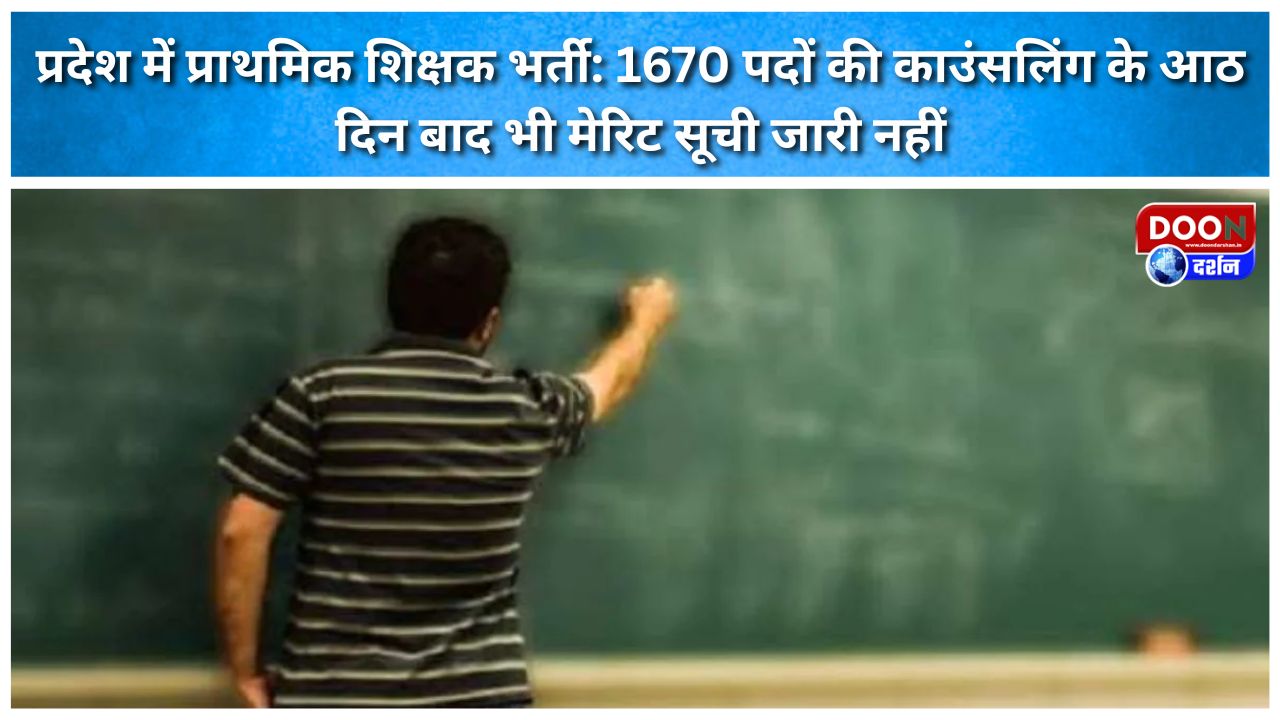 प्रदेश में प्राथमिक शिक्षक भर्ती: 1670 पदों की काउंसलिंग के आठ दिन बाद भी मेरिट सूची जारी नहीं