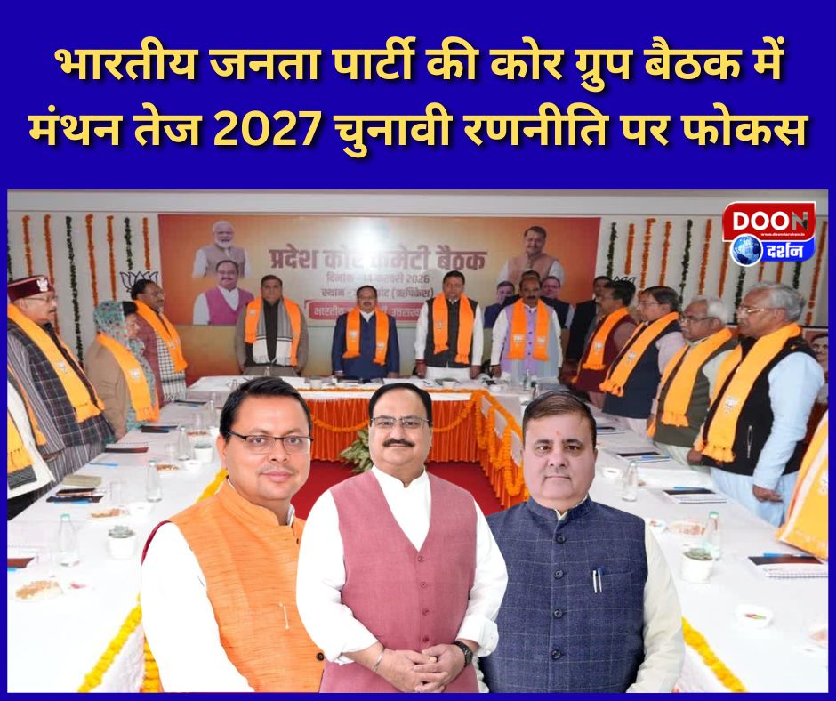 भारतीय जनता पार्टी की कोर ग्रुप बैठक में मंथन तेज, 2027 चुनावी रणनीति पर फोकस