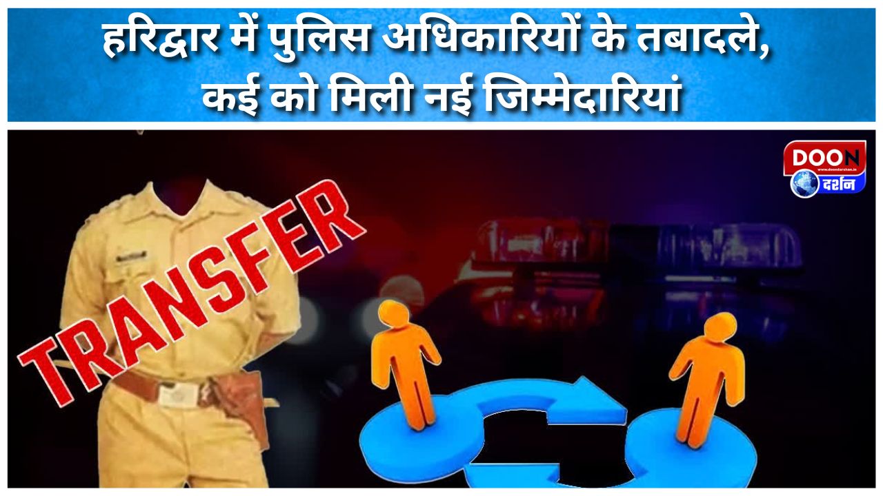 हरिद्वार में पुलिस अधिकारियों के तबादले, कई को मिली नई जिम्मेदारियां