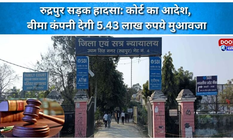 Rudrapur road accident Court orders insurance company to pay Rs 5.43 lakh compensation