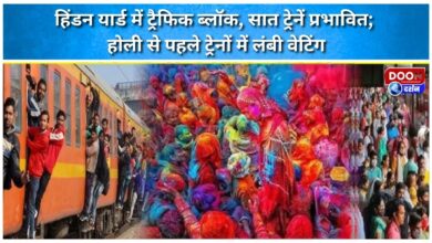 Traffic block at Hindon yard, seven trains affected; long waiting times for trains ahead of Holi