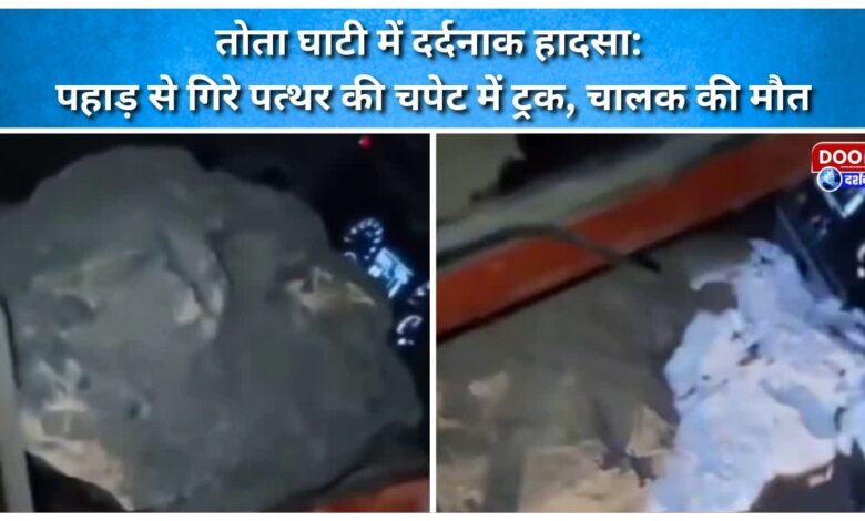 Tragic accident in Tota Valley Truck hit by a stone falling from the mountain, driver dies