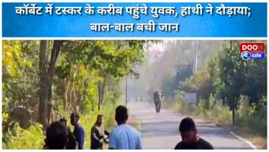 Young man narrowly escapes after being chased by tusker in Corbett