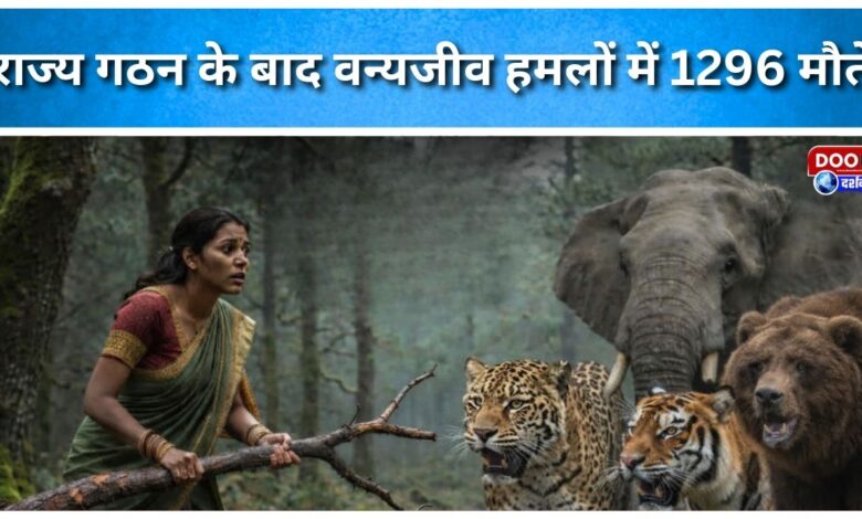 1296 deaths due to wildlife attacks after the formation of the state