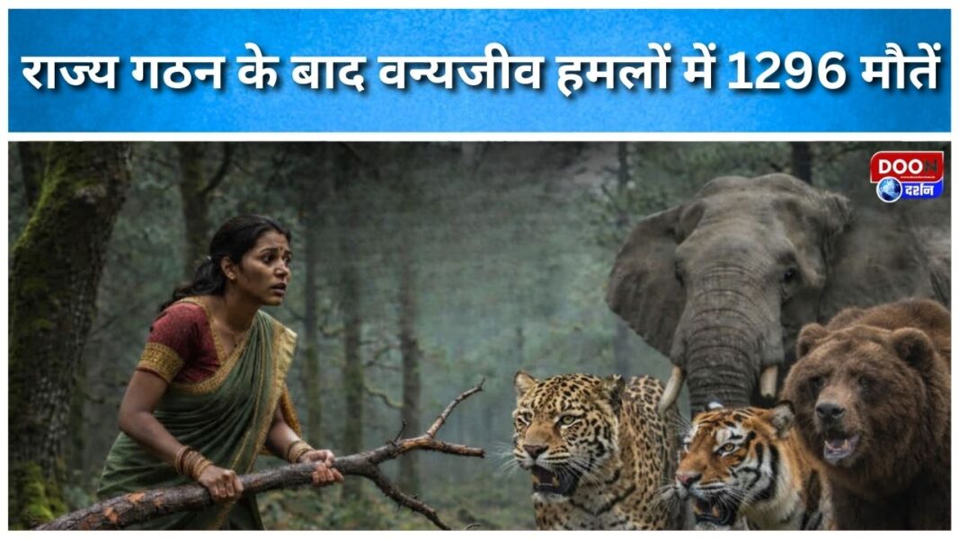 1296 deaths due to wildlife attacks after the formation of the state