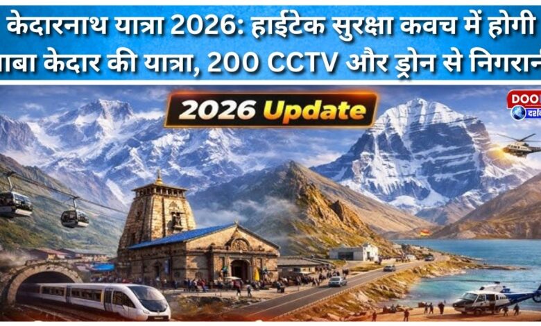 Kedarnath Yatra 2026 Baba Kedar's Yatra will be conducted under high-tech security cover, with 200 CCTVs and drones monitoring it.