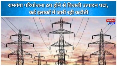 Power generation decreased due to the Ramganga project being stalled, and power cuts continued in many areas.