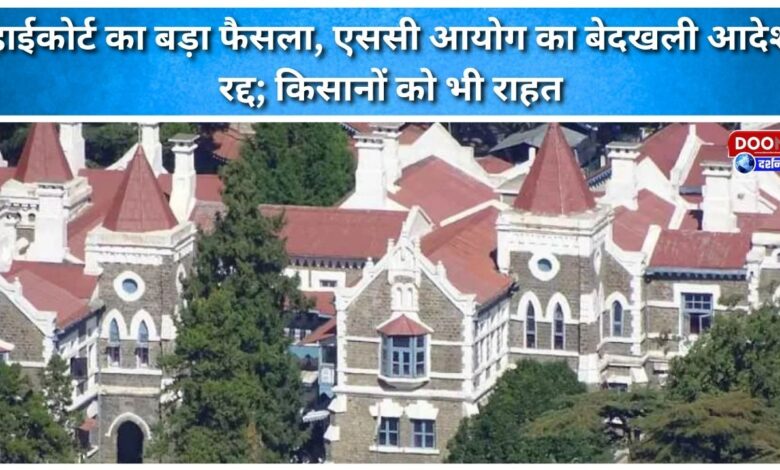 The High Court's major decision cancels the SC Commission's eviction order; farmers also receive relief.