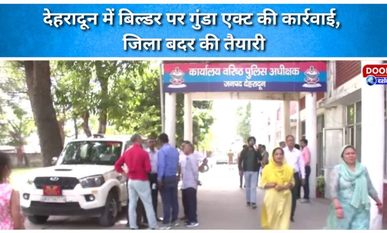Goonda Act action against builder in Dehradun, preparations for banishment from district