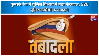 Major reshuffle in the police department of Kumaon range, 526 policemen transferred