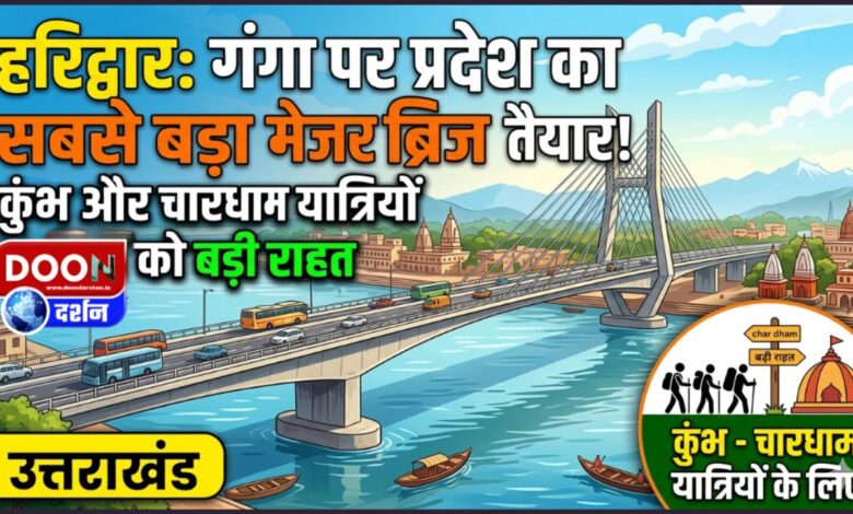 The state's largest major bridge over the Ganga is ready in Haridwar, a major relief for Kumbh and Chardham pilgrims.