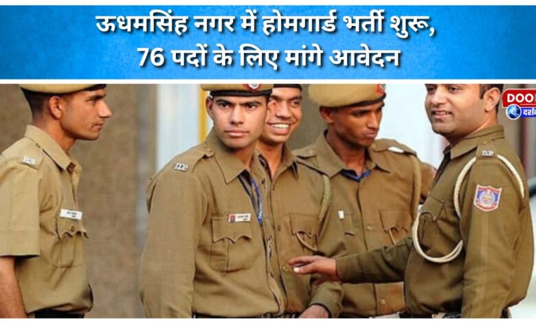 Home Guard recruitment begins in Udham Singh Nagar, applications invited for 76 posts