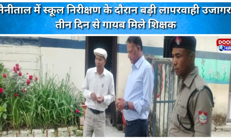 Major negligence exposed during school inspection in Nainital, teacher missing for three days