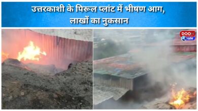 Massive fire at Uttarkashi's Pirul plant, loss worth lakhs