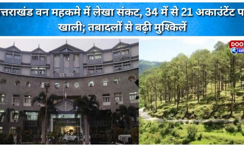 Accounting crisis in Uttarakhand Forest Department 21 out of 34 accountant posts vacant; transfers have compounded difficulties.