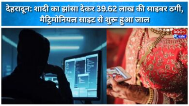 Dehradun Cyber ​​fraud of ₹39.62 lakh under the pretext of marriage; the scam began on a matrimonial site.