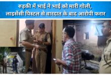 Man shoots brother in Roorkee; accused flees after the incident involving a licensed pistol.