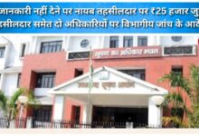 Nayab Tehsildar fined ₹25,000 for failing to provide RTI information; departmental inquiry ordered against two officials, including the Tehsildar.